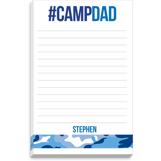 Blue Camo Dad Notepads